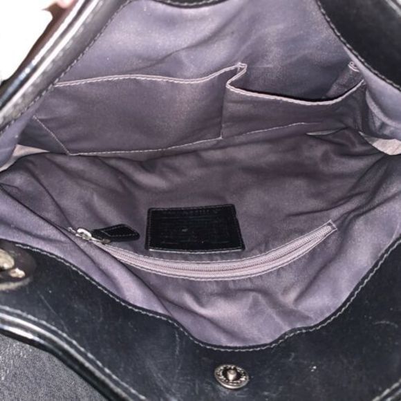 COACH Ashley Canvas Signature C Black 2way Handbag/Shoulder Bag EUC - Picture 10 of 12